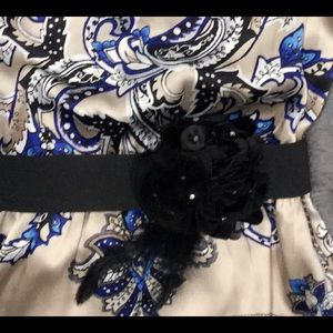 WHBM Black Feathered Belt